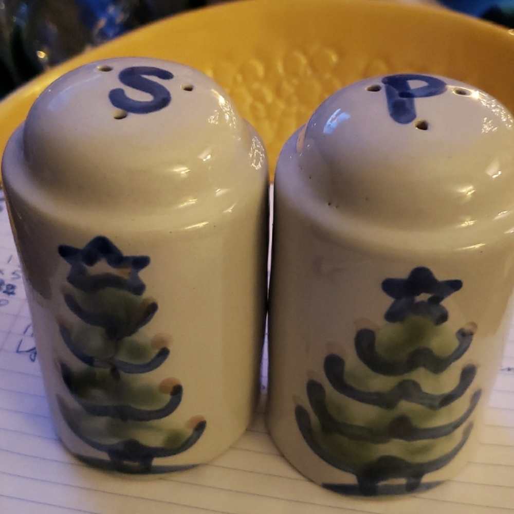 M.A. Hadley Christmas Tree Salt and Pepper Shakers